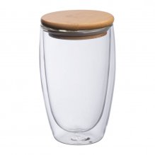 Pahar din sticla cu perete dublu, 500ml