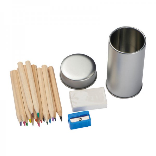 Set creioane in cutie metalica